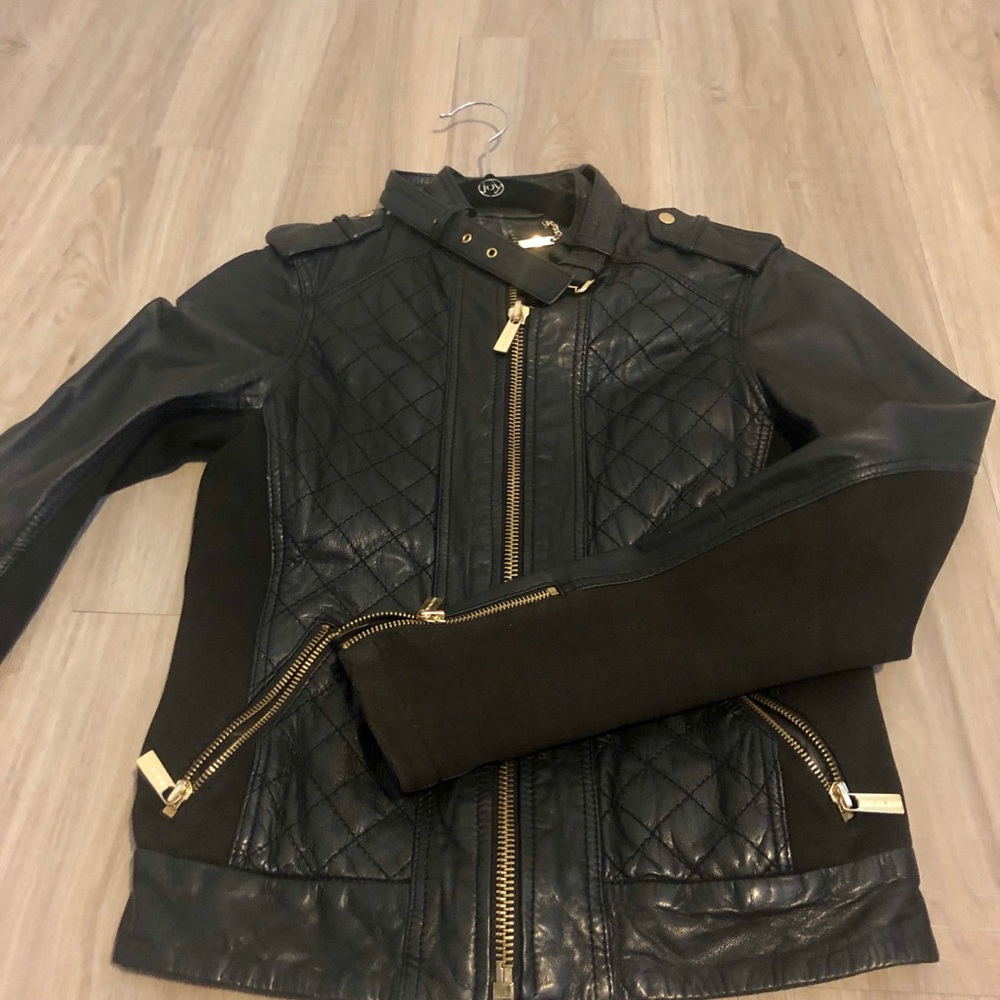 Michael by Michael Kors Quilted Leather Jacket - Picture 4 of 8